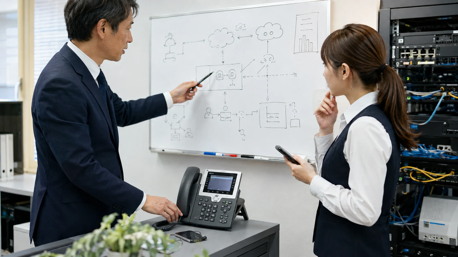 クラウドPBXとビジネスフォンはどちらが得？5年TCO・番号・障害対応で比較