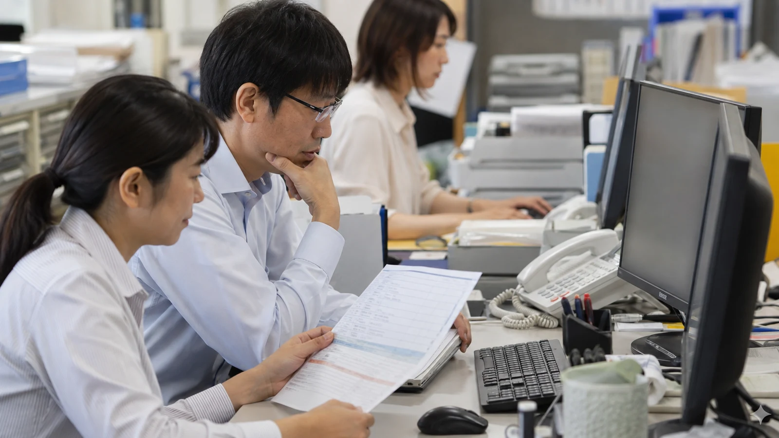 給与担当者が給与明細、銀行振込データ、デジタル払いの結果データを支給番号ごとに突き合わせている。