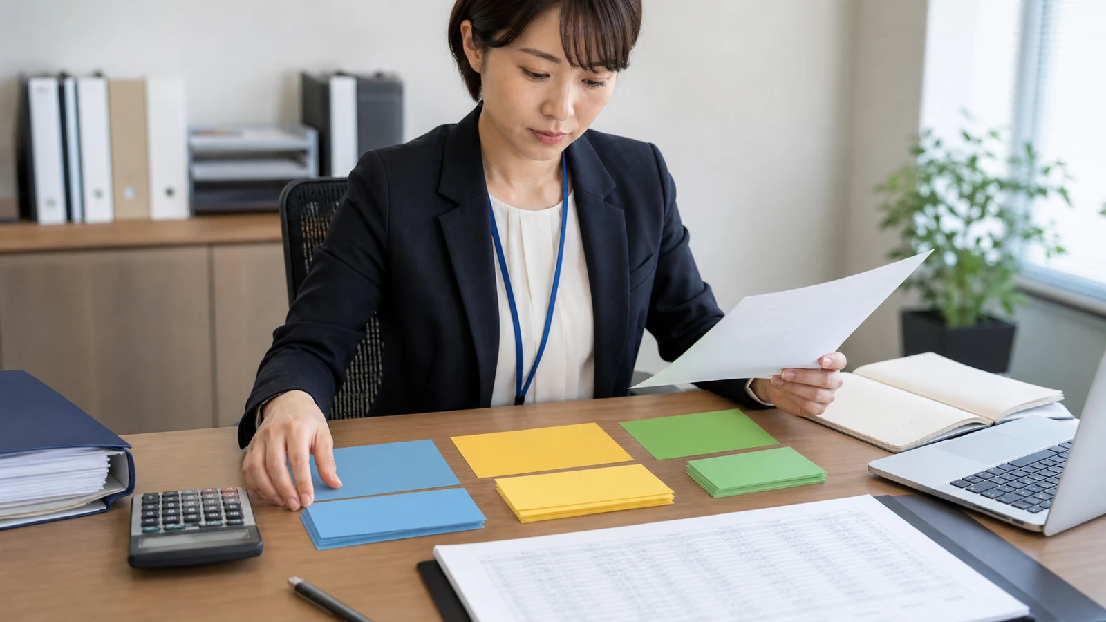 給与担当者が2027年68万円、2028年71万円、2029年75万円の適用月と労使負担を年次表で検算している。