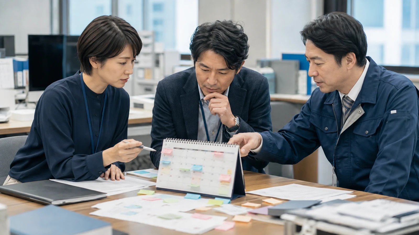 人事、給与担当、店舗責任者が2026年10月と2027年10月の社会保険適用拡大工程を時系列で確認している。