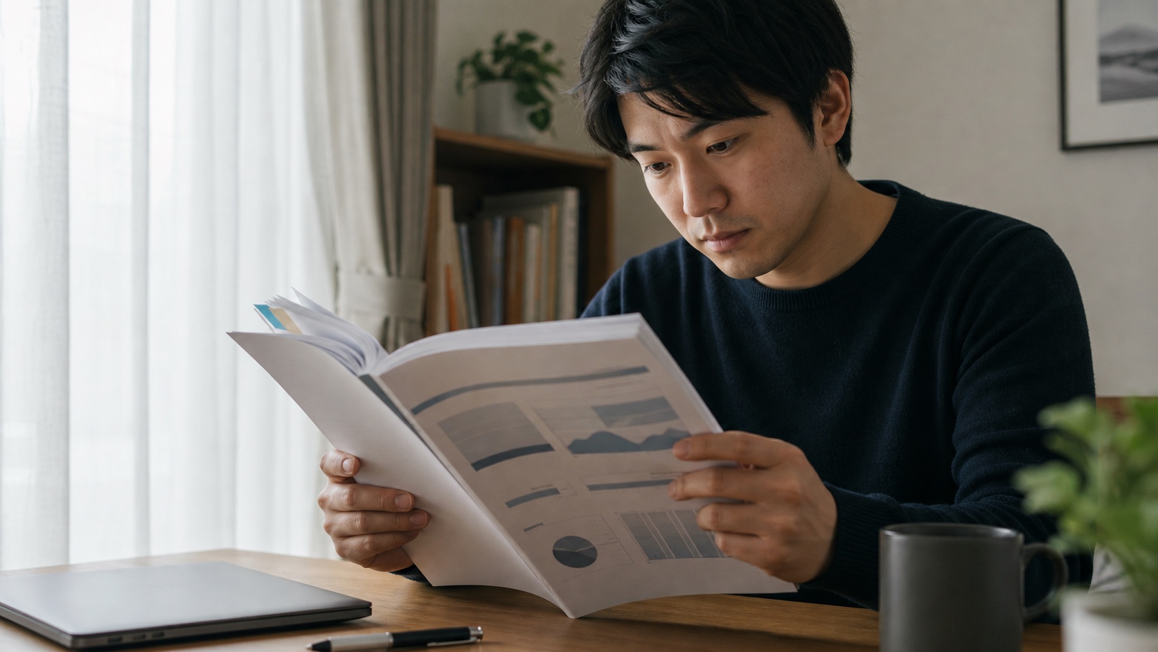 投資信託の交付目論見書で投資対象・リスク・費用を順に確認する投資家